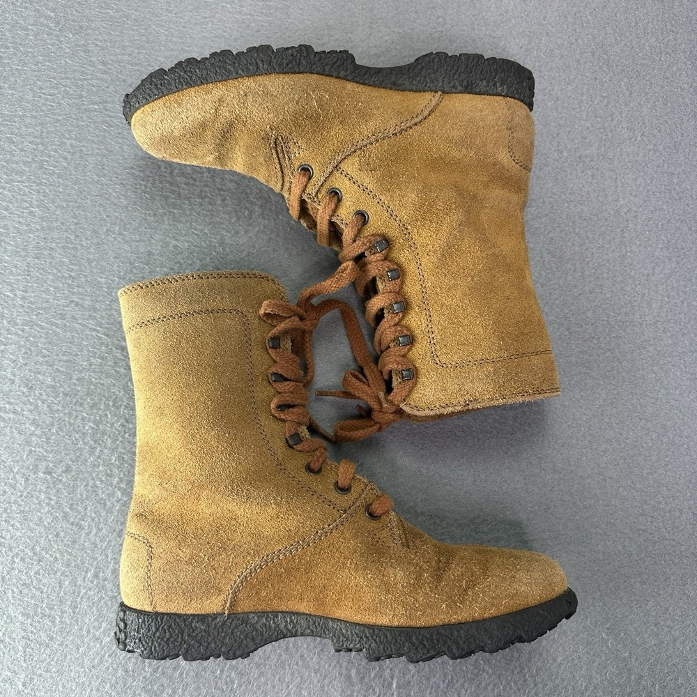 Tod's Suede Colorblock Pattern Combat Boots Size 36 Womens Size 5